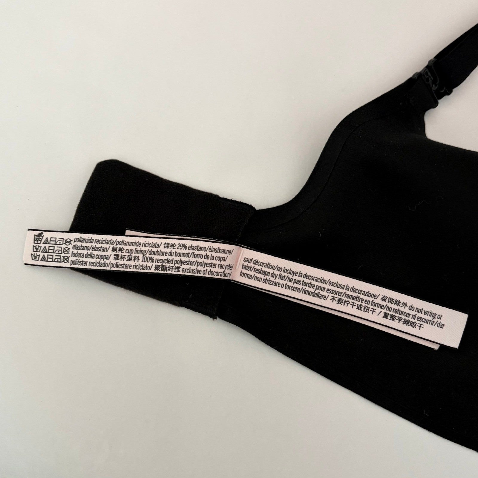 VICTORIA'S SECRET Black Push-Up Convertible Bra Padded Solid 38DD