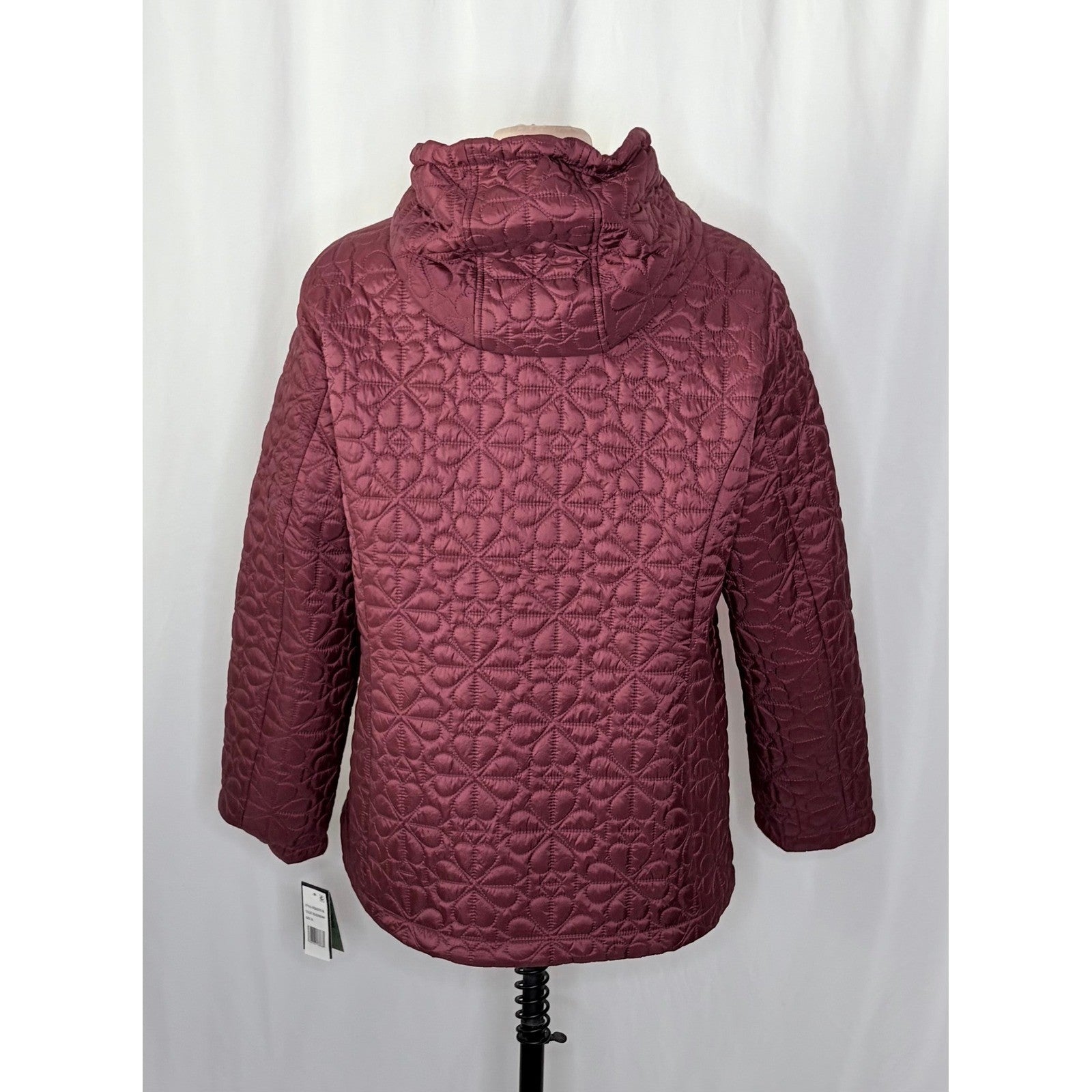 NWT!! KATE SPADE New York Water Resistant Hooded Floral Quilted Jacket X-Large