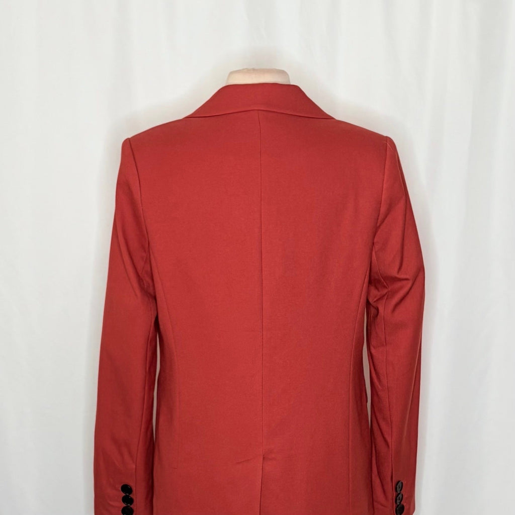 ANINE BING Becky Blazer Rust Double Breasted Pockets Boxy Business Solid Small