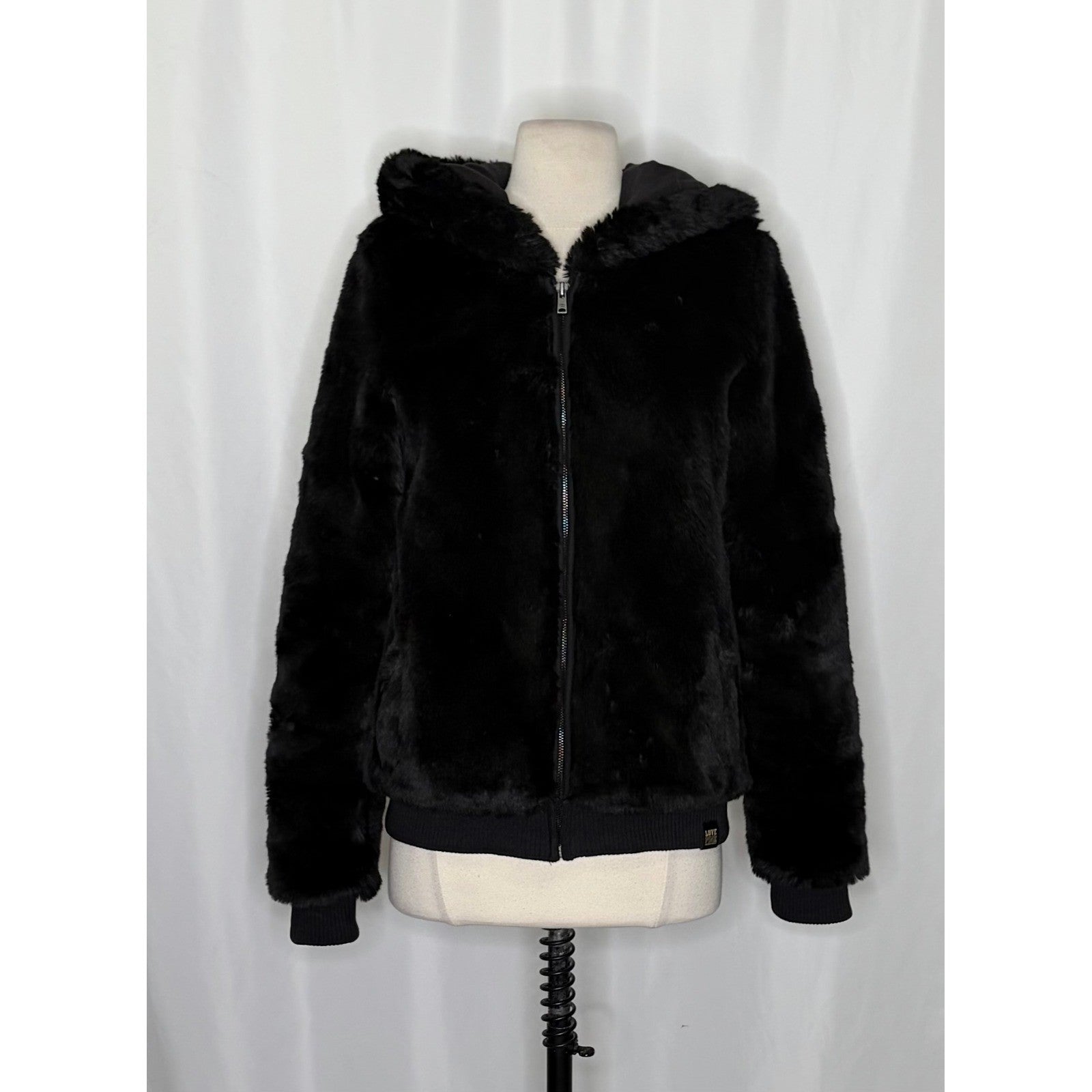 Victoria's Secret PINK Limited Edition Reversible Fur Coat Black Fashion Show S