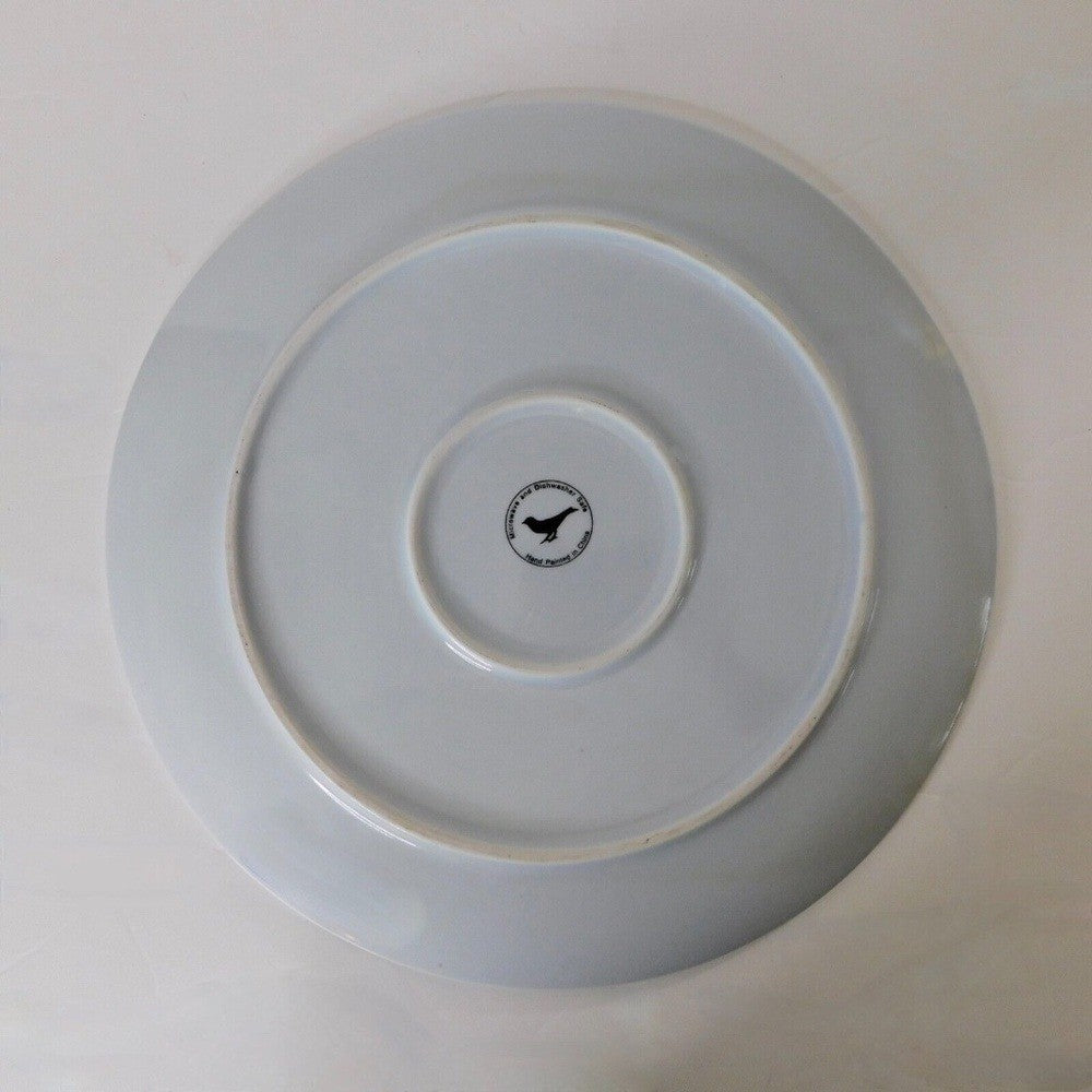 ANTHROPOLOGIE Red White Chinoiserie Serving Platter Dinnerware Porcelain Plate