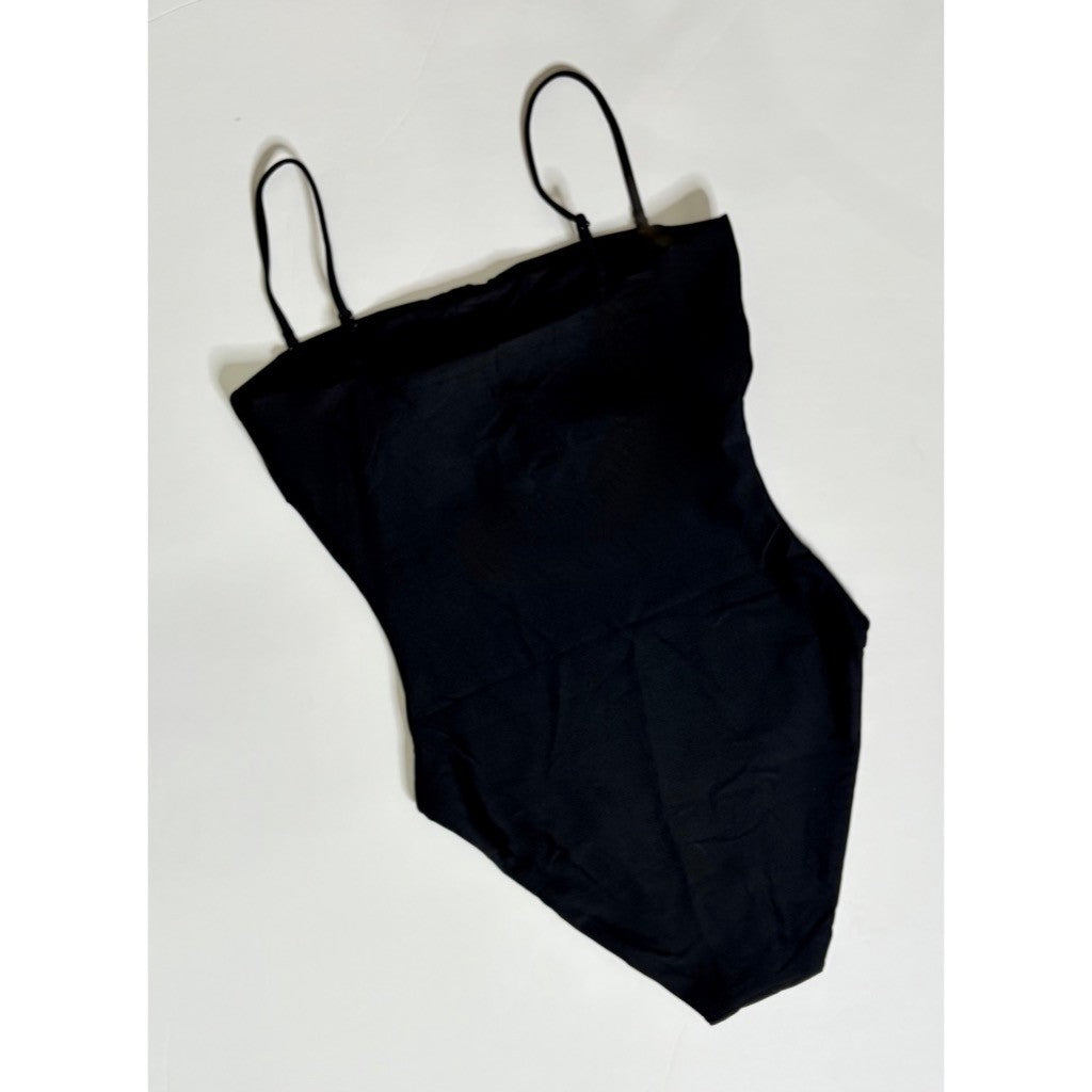NEW!! J. CREW Gemma Bandeau One Piece Swimsuit Classic Sculpt Solid Black 14