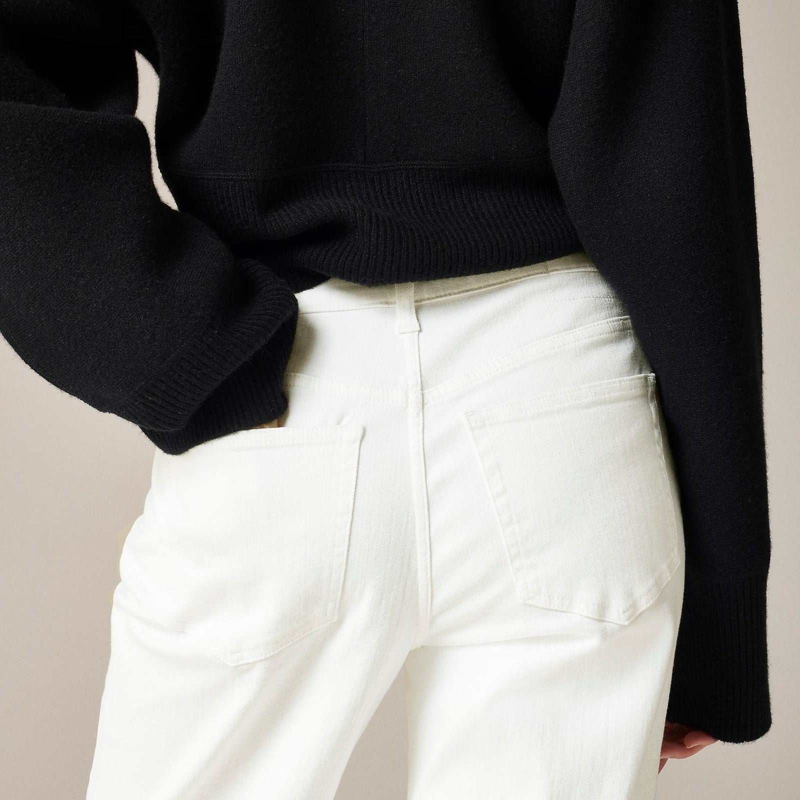 NWT!! J. CREW Lower Rise Full Length Slim Wide Jeans Solid White 27P 27 Petite