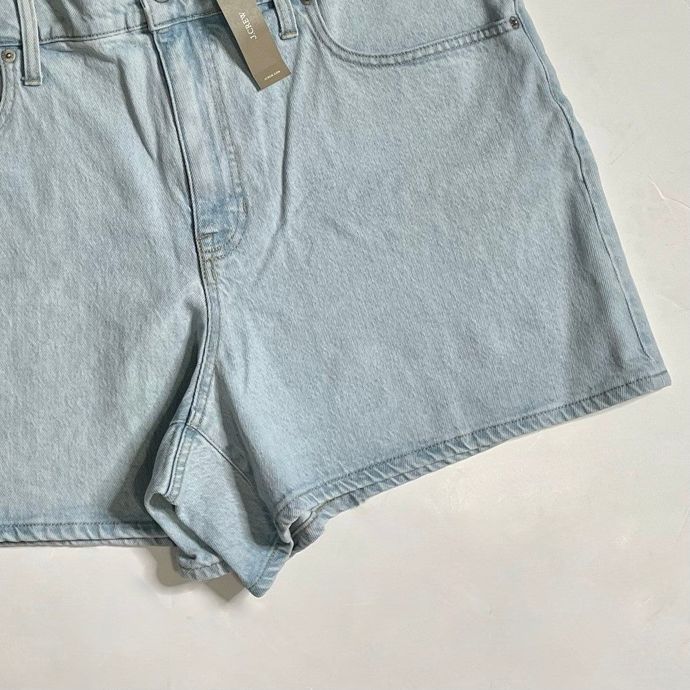 NWT!! J. CREW High Rise Denim Shorts Montauk Wash Pockets Preppy Size 33