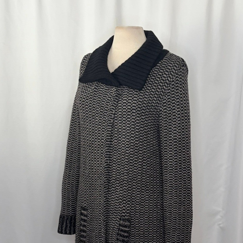 MARGARET O'LEARY Angora Cashmere Wool Long cardigan Sweater Jacket Medium