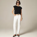 NWT!! J. CREW White '84 Slouchy Jeans Solid Button Fly Straight Legs Size 27