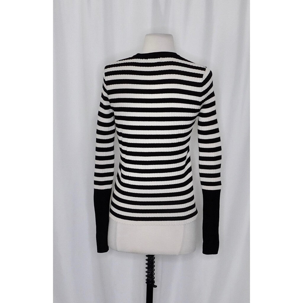 ATM Anthony Thomas Melillo Striped Ribbed Knit Merino Wool Sweater Large