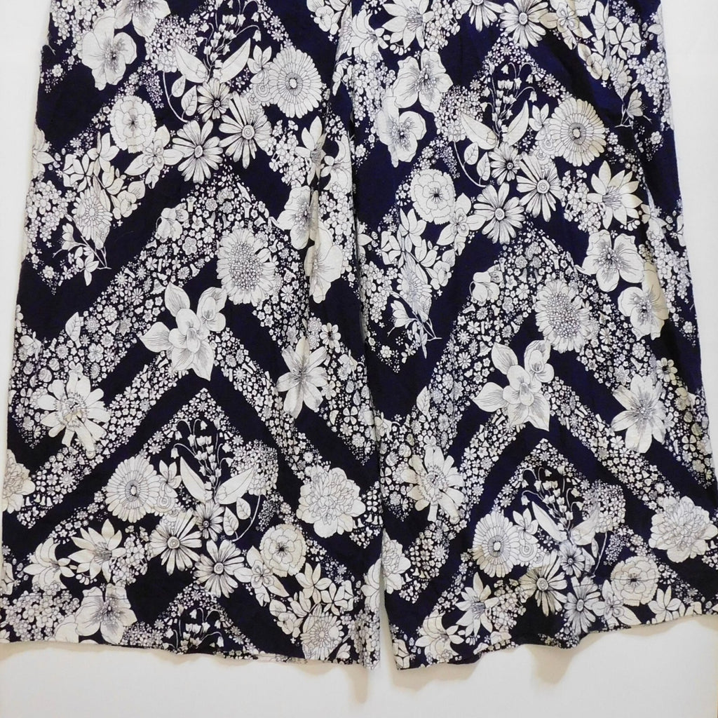 NWT!! Anthropologie MAEVE Magda Halter Jumpsuit Retro Floral Wide Legs Size 24W