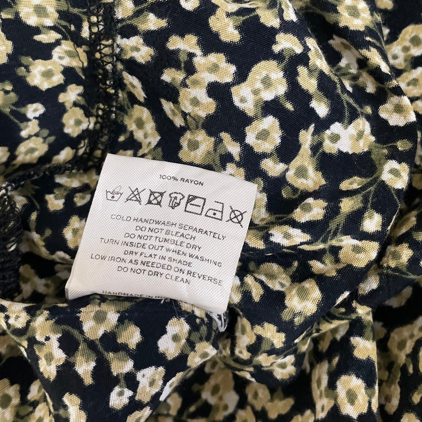 FAITHFULL THE BRAND Massimo Midi Dress Floral Blossom Village Tie Front Small
