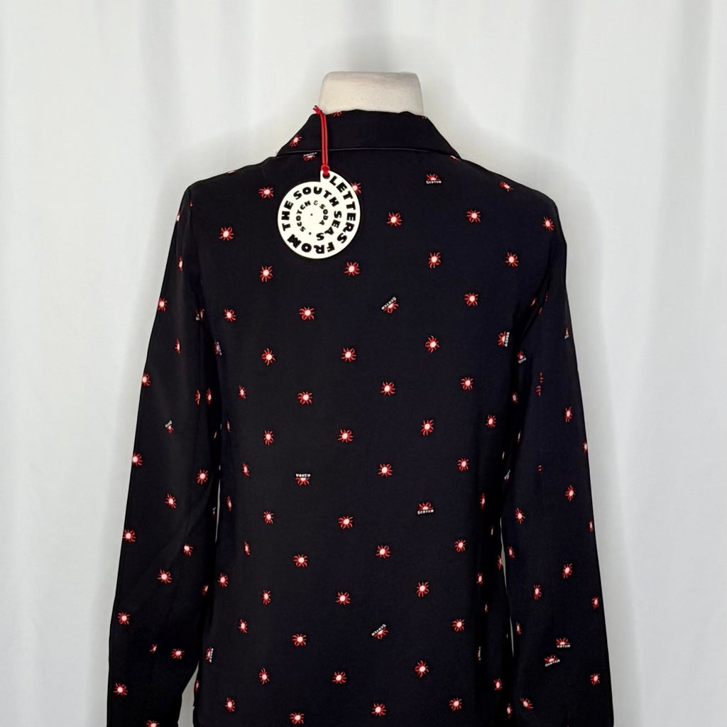 NWT!! SCOTCH & SODA Allover Sun Print Blazer Black Single Button Pockets X-Small