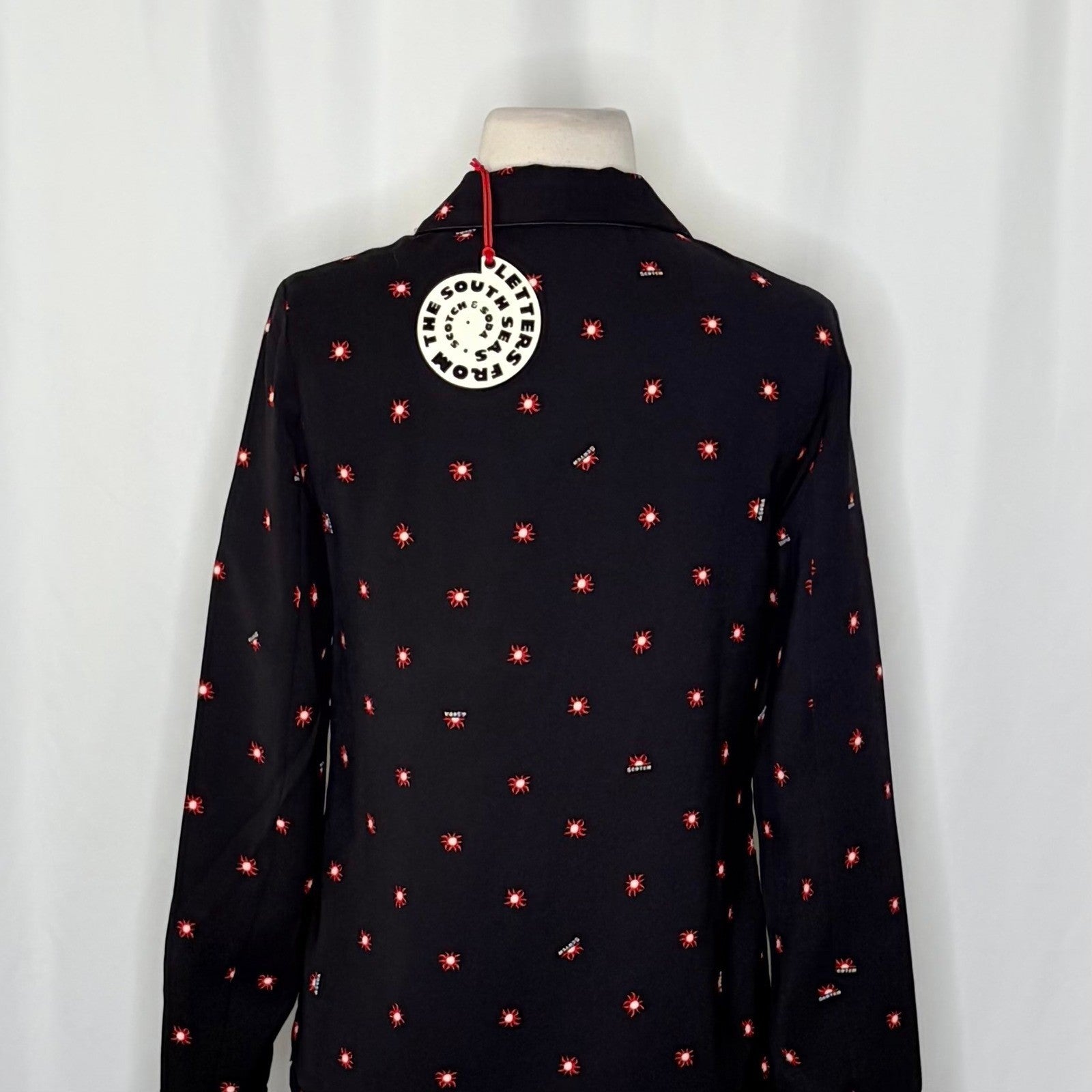 NWT!! SCOTCH & SODA Allover Sun Print Blazer Black Single Button Pockets X-Small