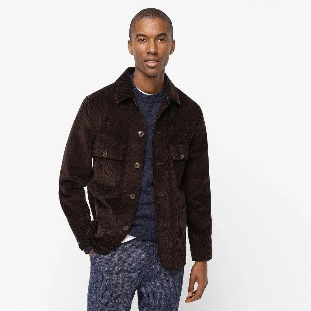 J. Crew WALLACE & BARNES Corduroy Chore Jacket Timber Brown Outdoors X-Small