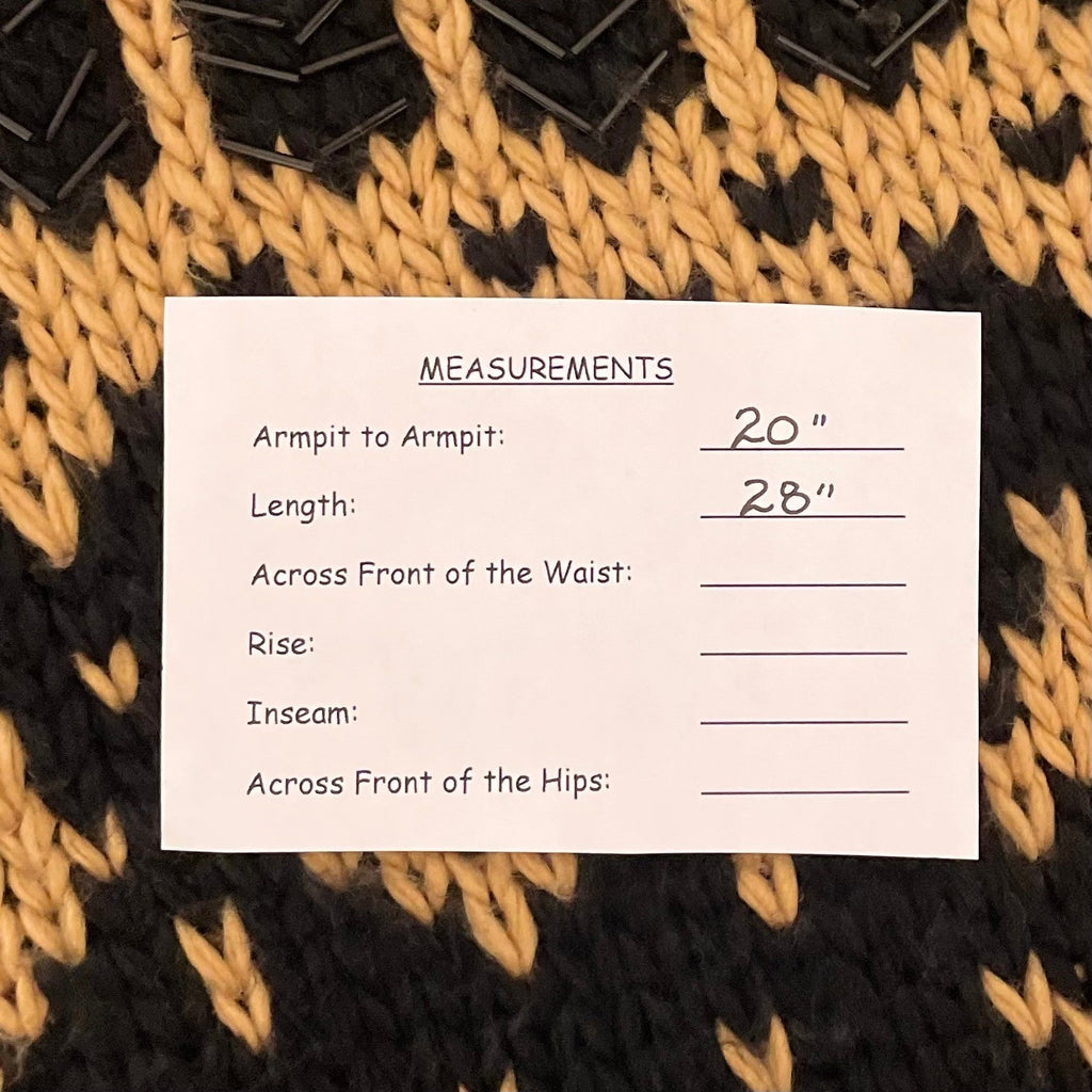 ZARA Limited Edition Beaded Jacquard Sweater Black Brown Oversized Chunky Small