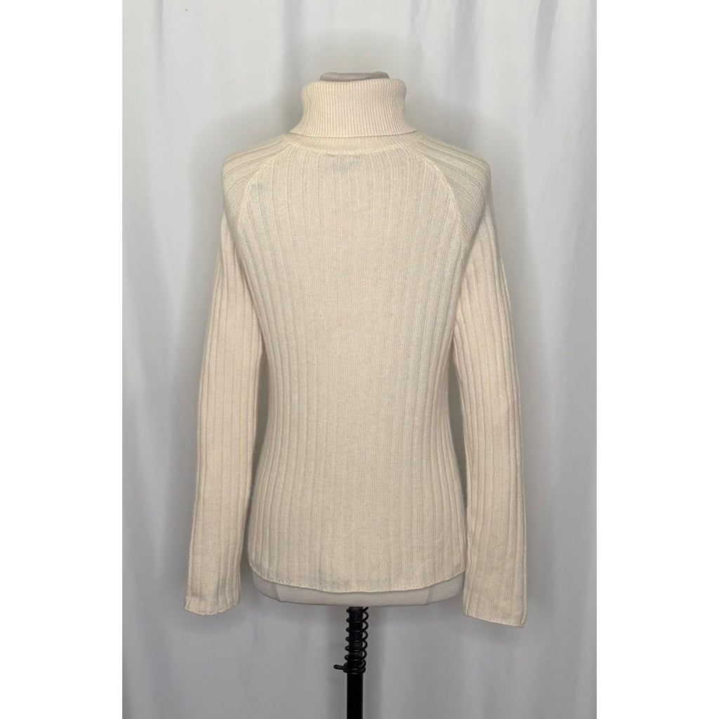 J. MCLAUGHLIN Lunet Cashmere Wool Turtleneck Sweater Pullover Buttons Small