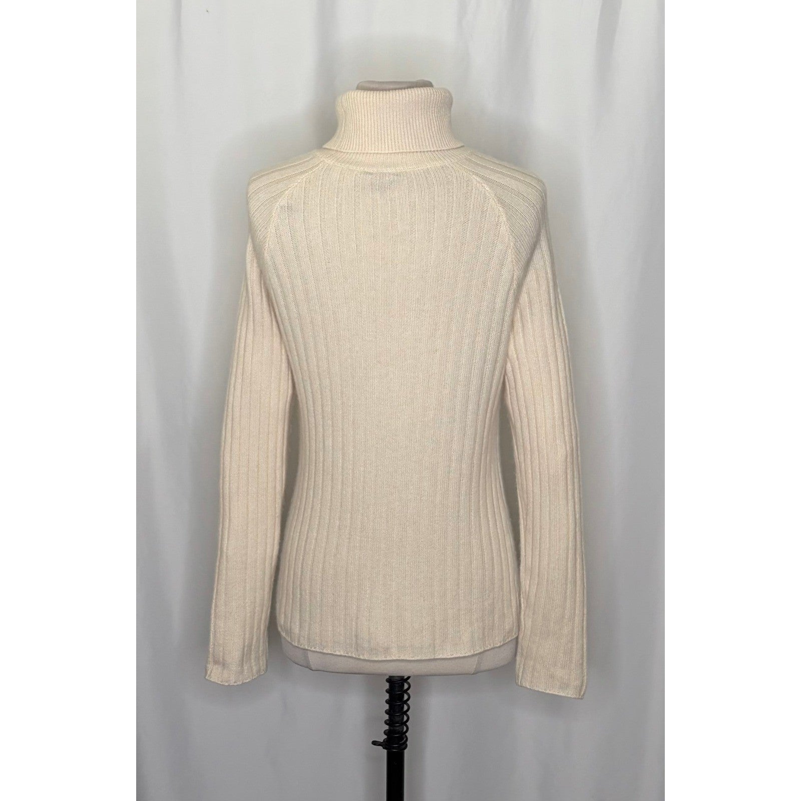 J. MCLAUGHLIN Lunet Cashmere Wool Turtleneck Sweater Pullover Buttons Small