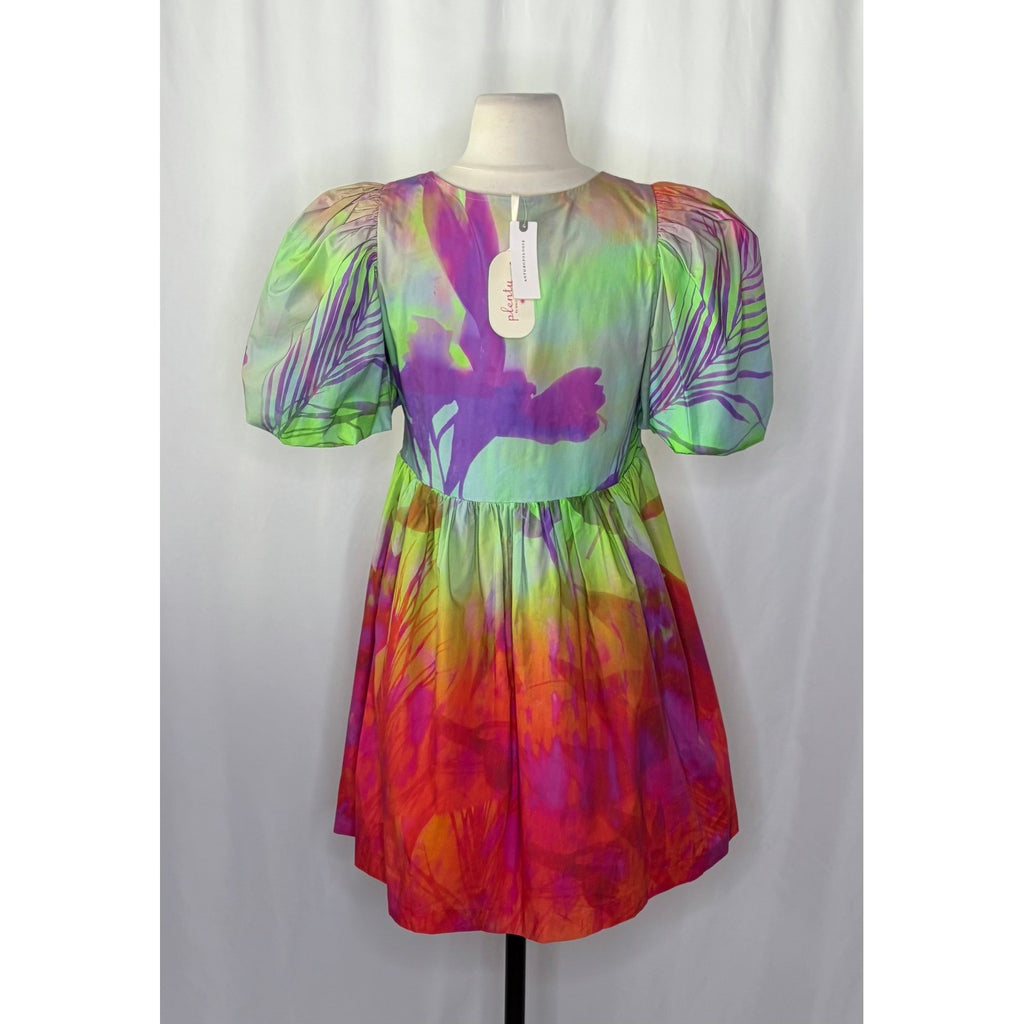 NWT!! Anthropologie Plenty by TRACY REESE Tie Dye Puff Sleeve Dress X-Small