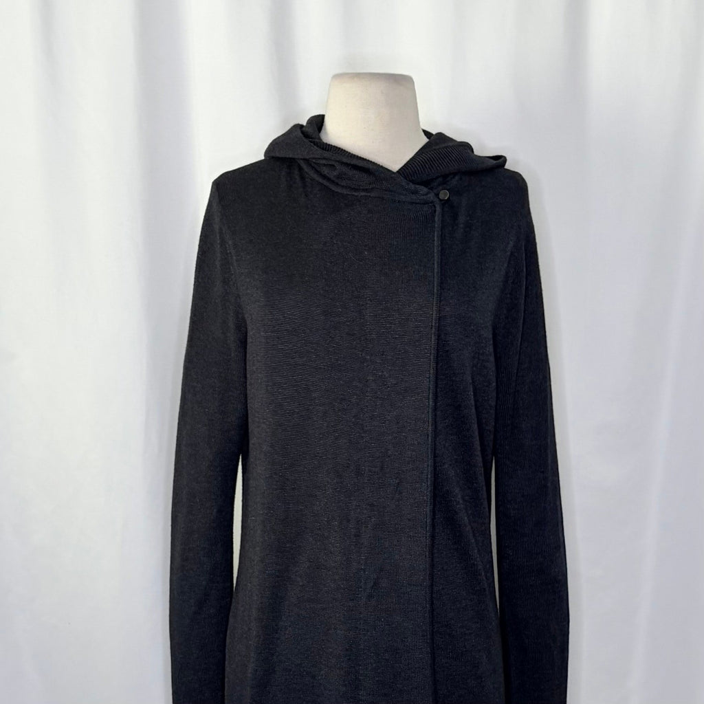 LULULEMON Peace Of Mind Wrap Cardigan Sweater Heathered Black Athleisure Size 8