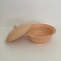Vintage FIESTA Apricot Covered Lidded Casserole Homer Laughlin Ceramic Made USA