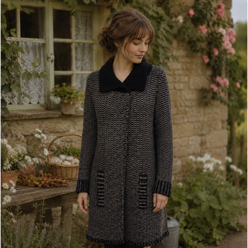 MARGARET O'LEARY Angora Cashmere Wool Long cardigan Sweater Jacket Medium