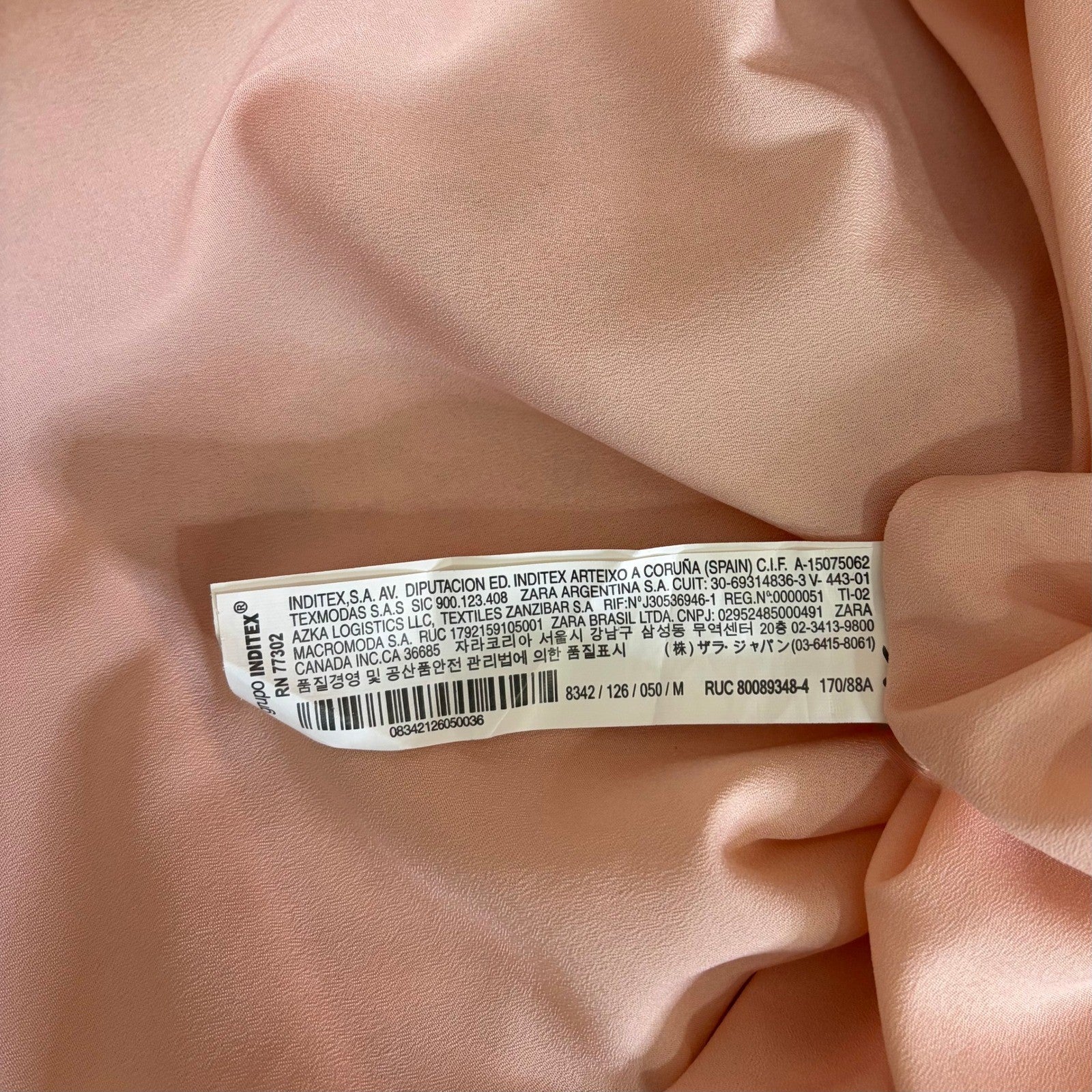 ZARA Organza Pink Peach Floral Maxi Dress Tiered Sundress Summer Vacation Medium