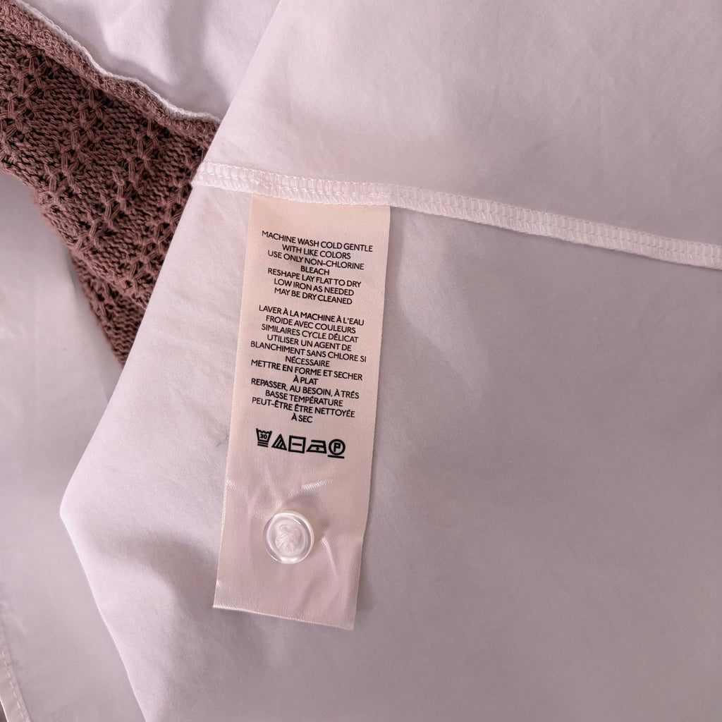 By ANTHROPOLOGIE Twofer Sweater Vest Shirt Blouse Layered Brown White X-Small