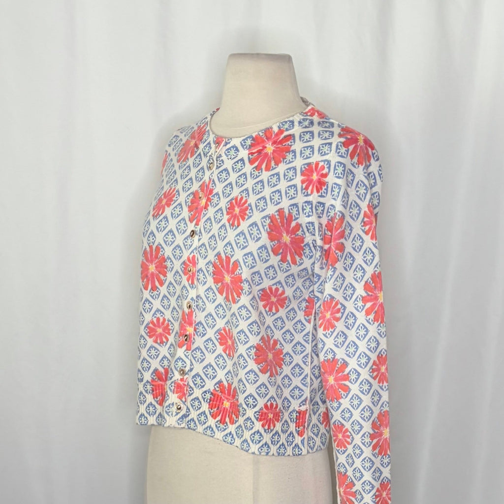 NWT!! FREE PEOPLE Nocturnal Patterned Cardigan Sweater Cardi Floral X-Small