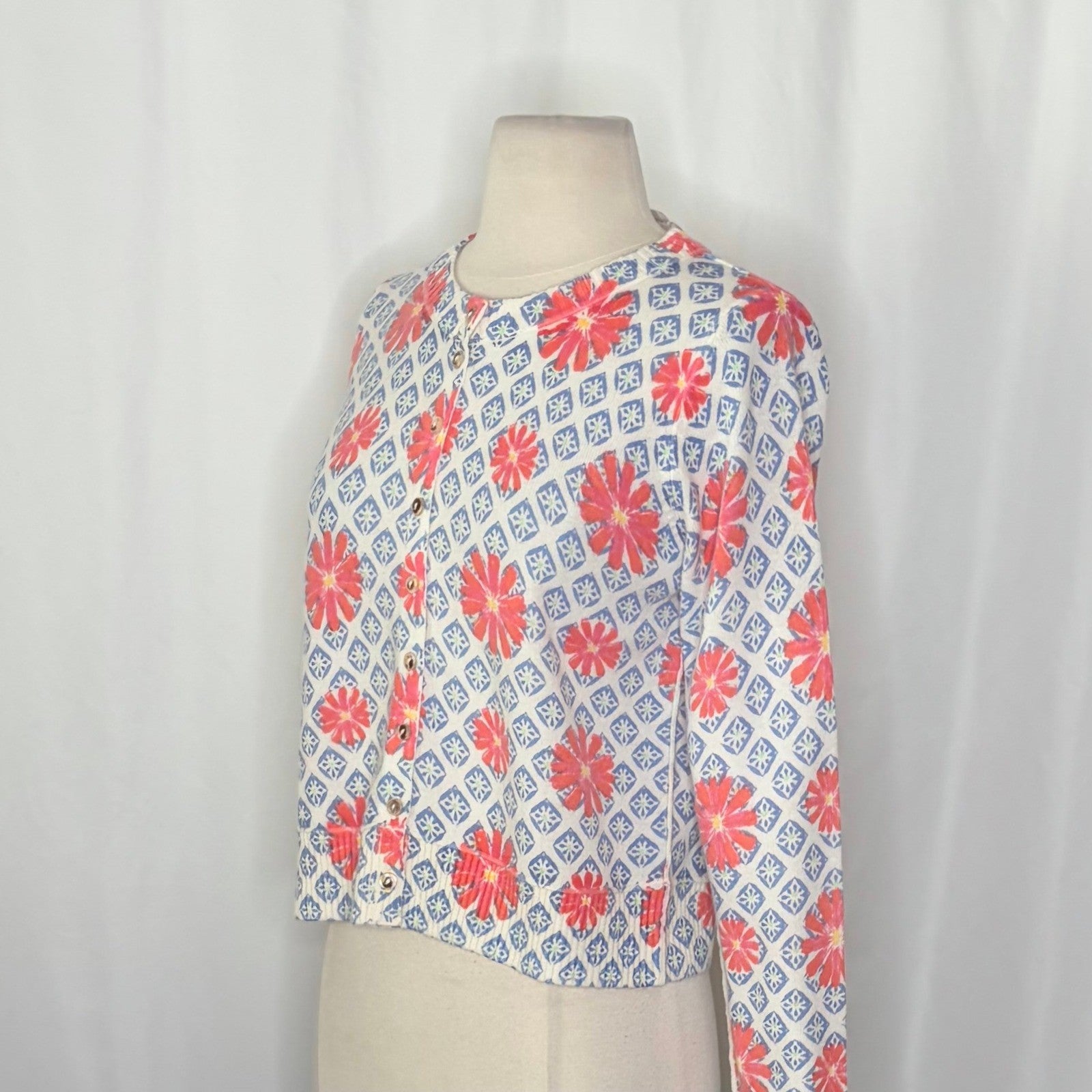 NWT!! FREE PEOPLE Nocturnal Patterned Cardigan Sweater Cardi Floral X-Small