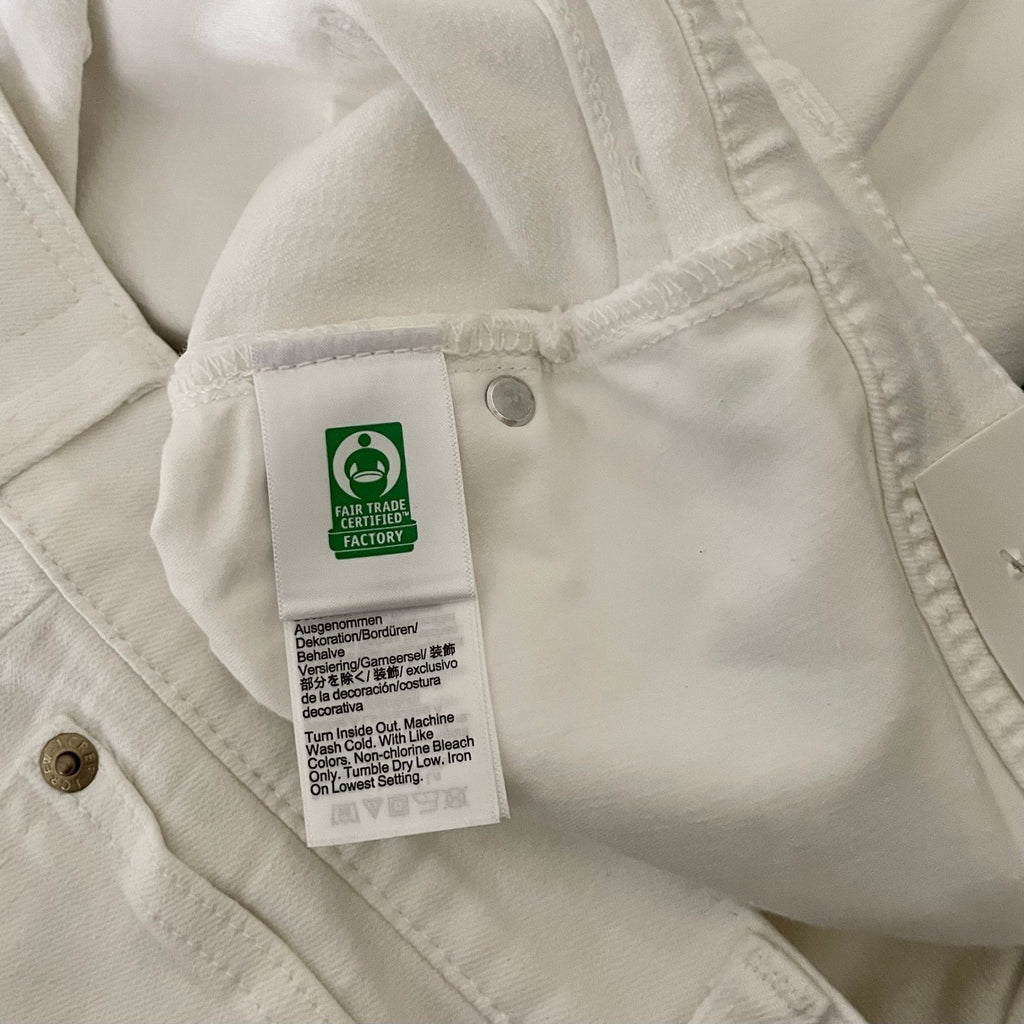 NWT!! J. CREW Lower Rise Full Length Slim Wide Jeans Solid White 27P 27 Petite