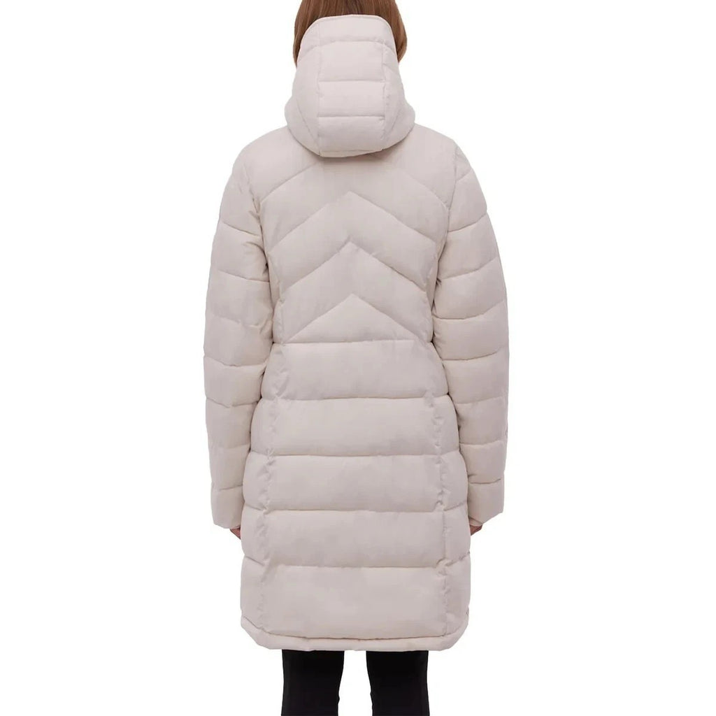 BENCH Long Hooded Puffer Coat Removable Hood Pockets Minimalist Quilted X-Small