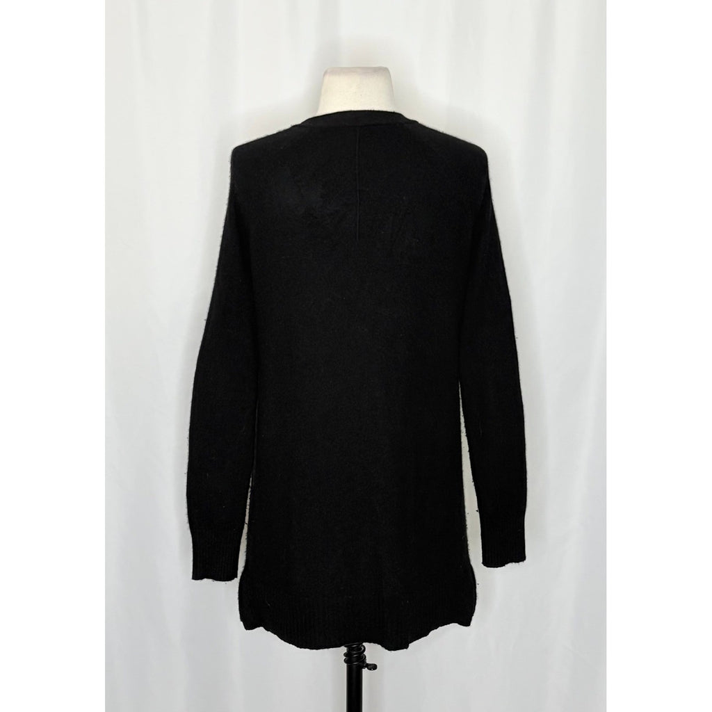 MARGARET O'LEARY Black Cashmere Cardigan Sweater Solid Buttons Pockets X-Small