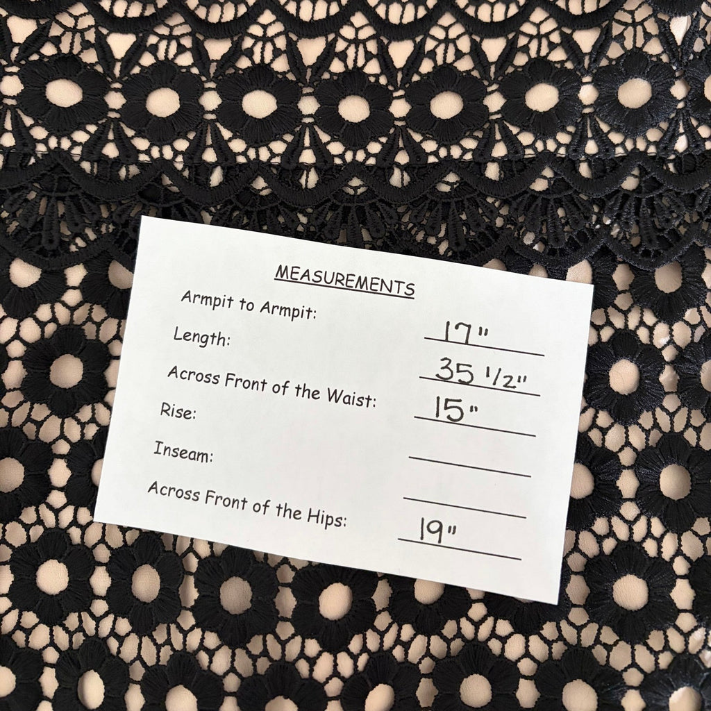 J. CREW Bell Sleeve Black Daisy Guipure Lace Cocktails Little Black Dress 2