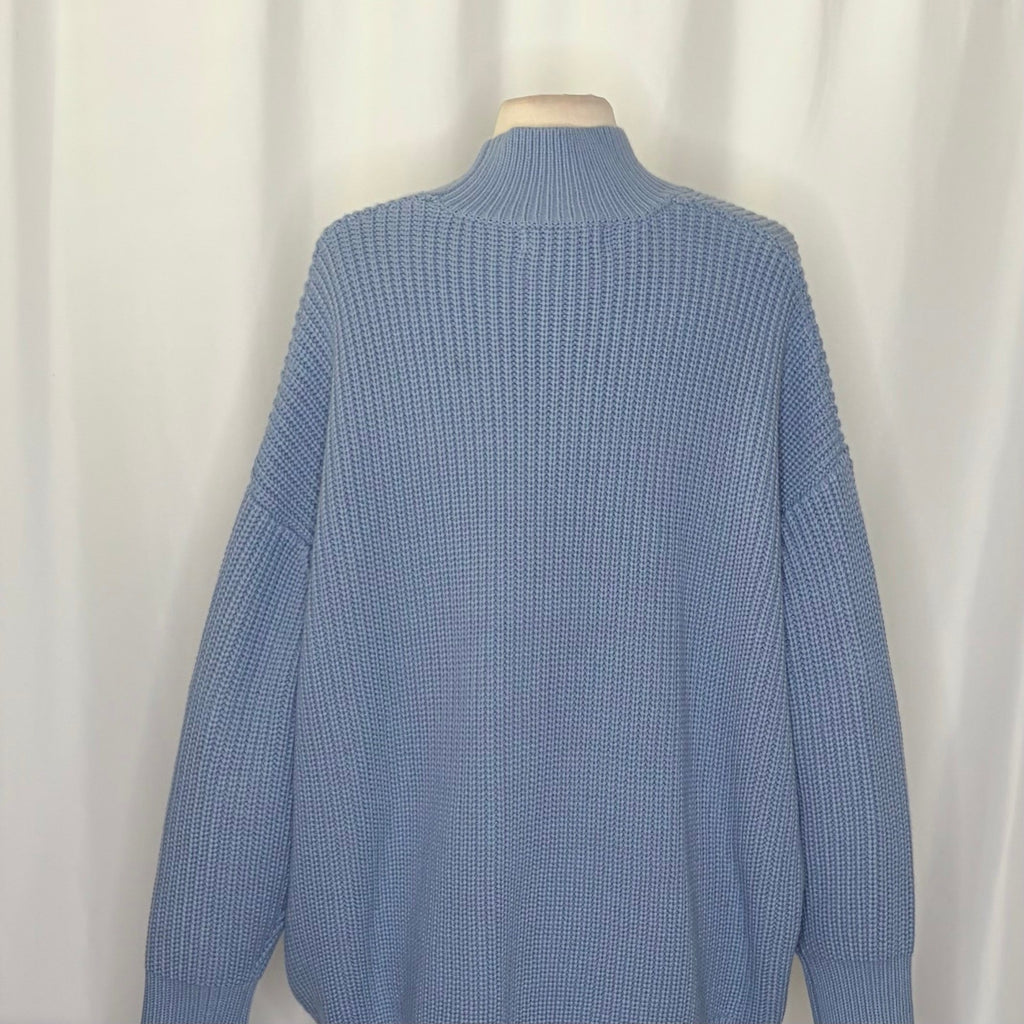 WEWOREWHAT Oversized Cardigan Sweater Chunky Knit Storm We Wore What One Size