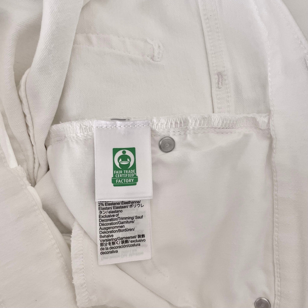 NWT!! J. CREW White Slim Jeans '03 2003 Stretch Solid White High Rise Size 29