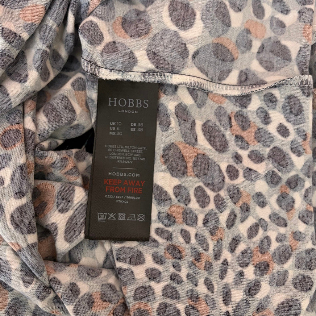 NWT!! HOBBS London Jemma Jersey Dress Green Multi Animal Print Knit US Size 6