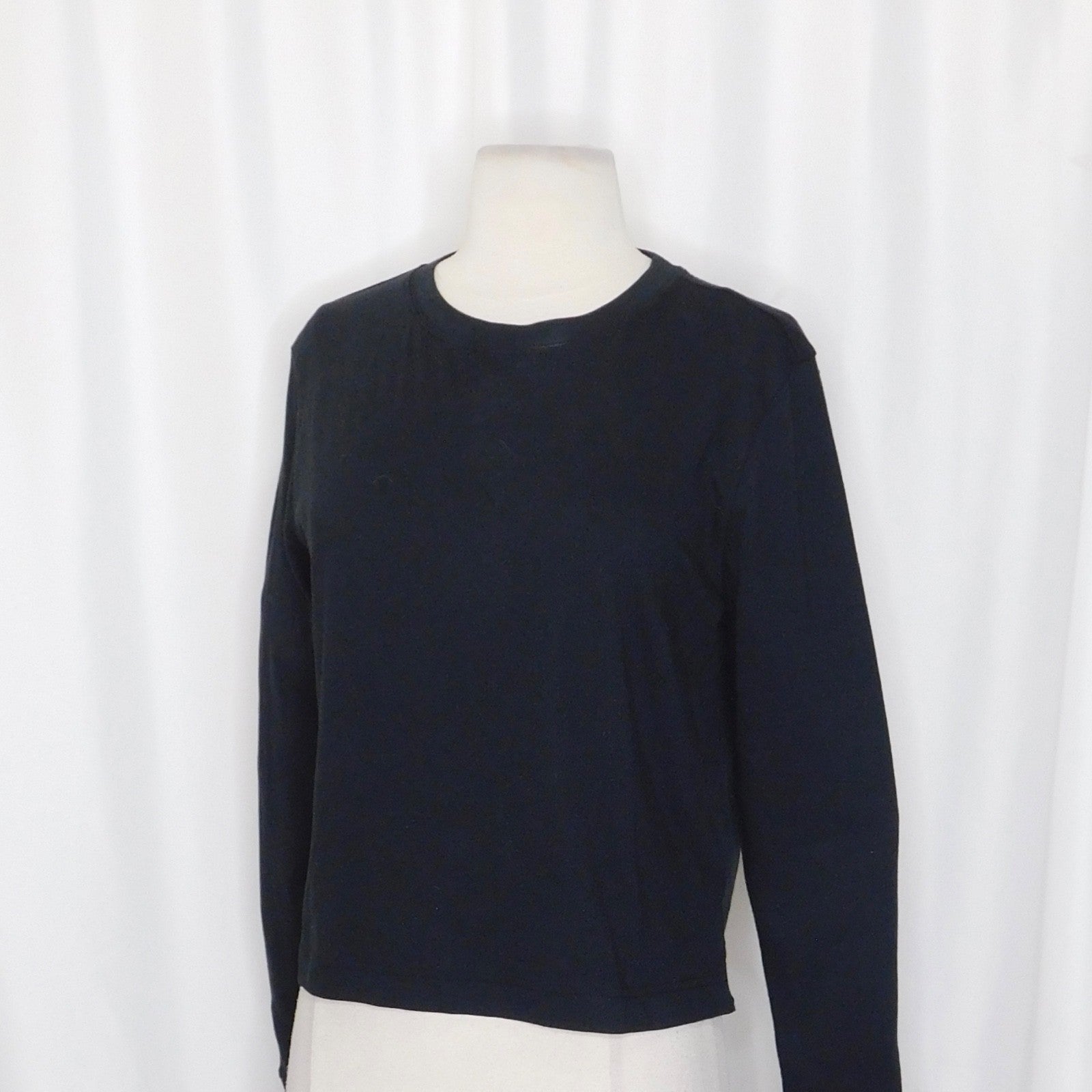 NWT!! J. CREW Vintage Jersey Long Sleeve T-Shirt Top Shirt Tee Solid Black XXS