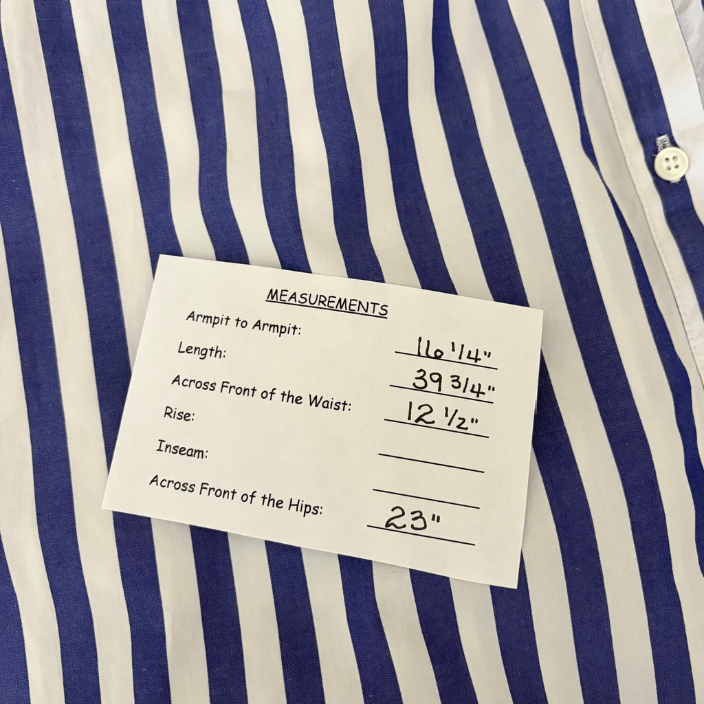 J. CREW Lighthouse Tie Waist Shirtdress Blue White Stripe Shirt Dress Size 0