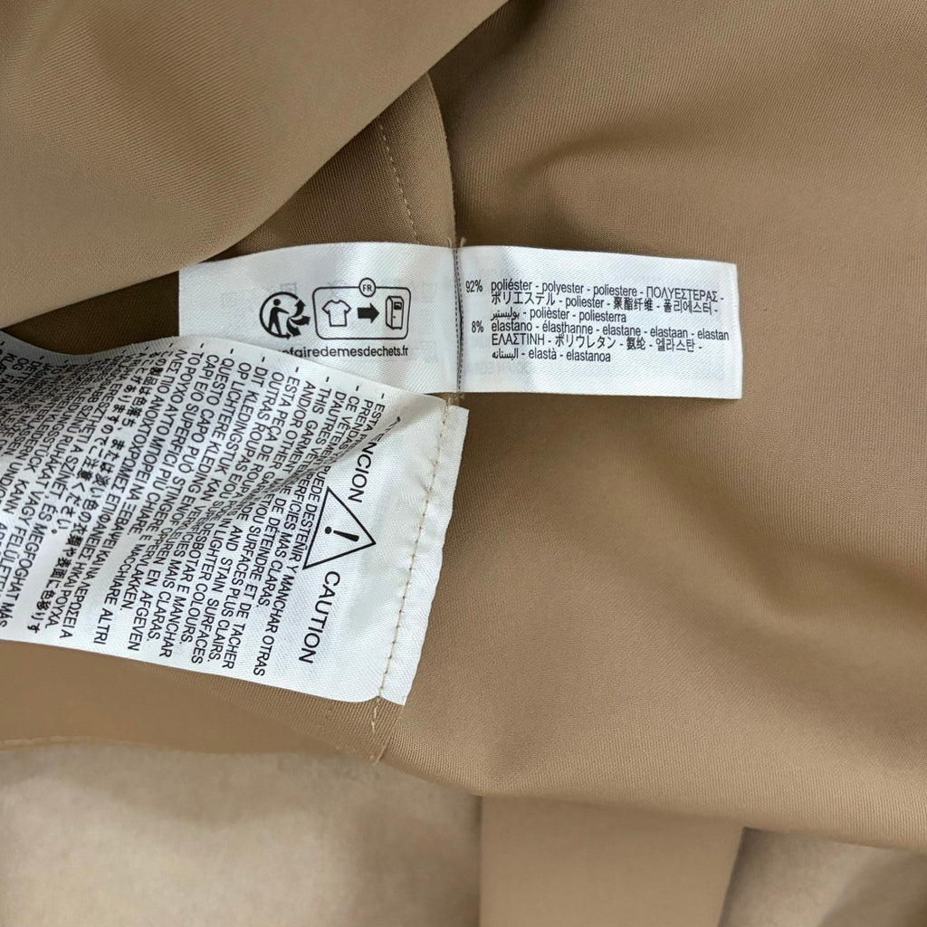 ZARA Faux Suede Trench Coat Belted Jacket Solid Tan Brown Pockets Outdoors Large