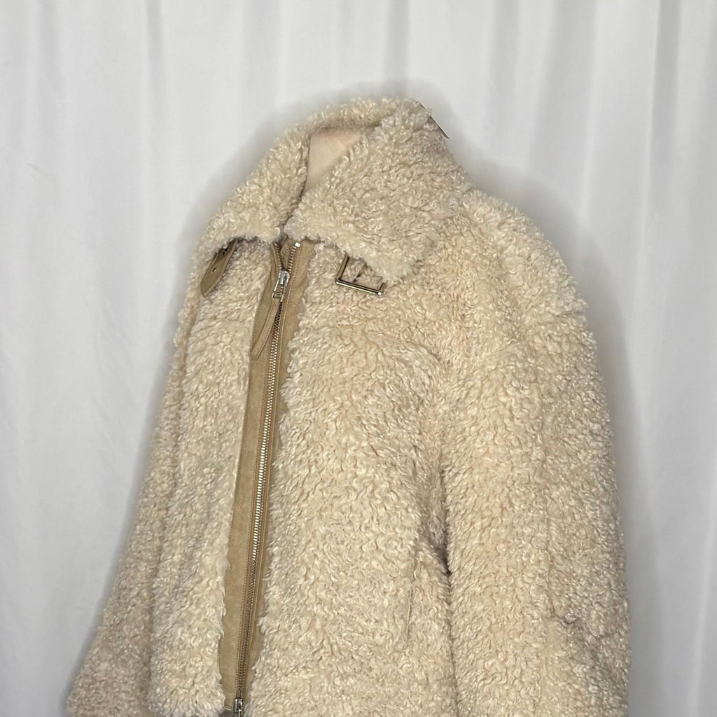 NWT!! FREE PEOPLE Jolie Teddy Coat Faux Fur Oversized Bohemian Outdoors Medium