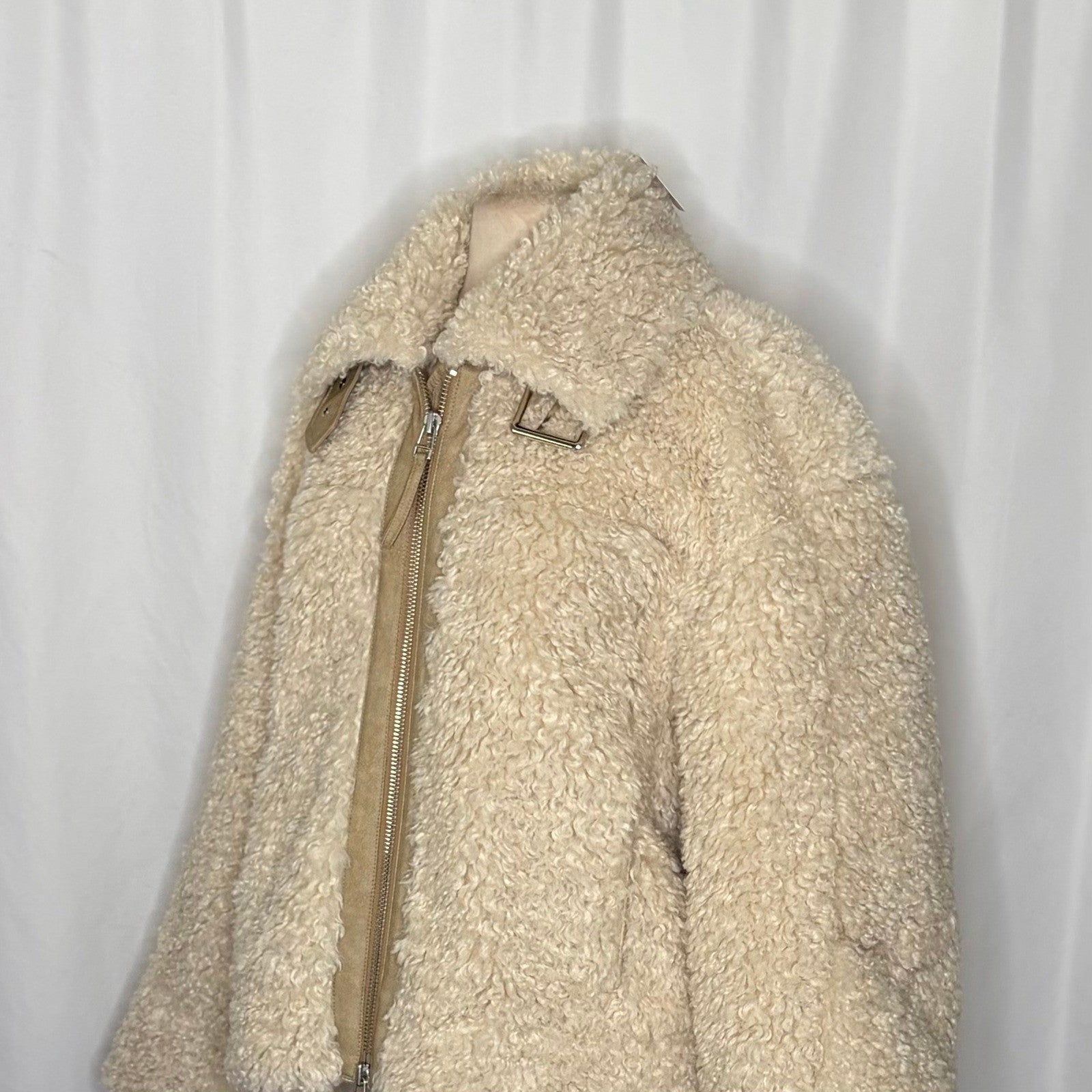 NWT!! FREE PEOPLE Jolie Teddy Coat Faux Fur Oversized Bohemian Outdoors Medium