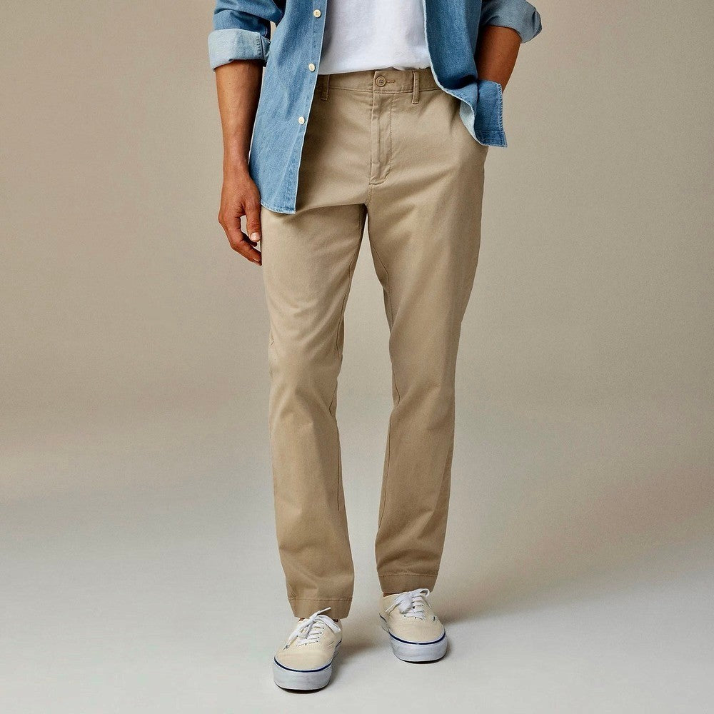 NWT!! J. CREW 1040 Athletic Tapered Fit Stretch Chino Pants Khaki Brown 36 x 34