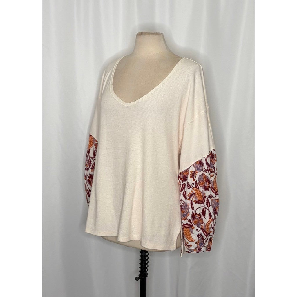 By ANTHROPOLOGIE Annette Floral Paisley Sleeves Top Blouse Oversized Medium