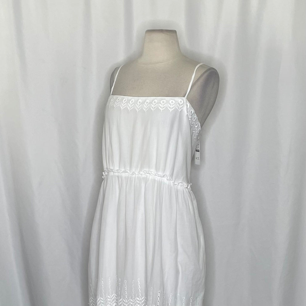 NWT!! J. CREW Sorrento Dress Cotton Voile Solid White Bridal Medium Petite MP