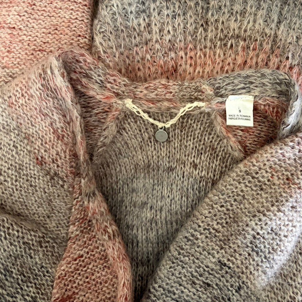 Anthropologie KNITTED & KNOTTED Cody Open Cardigan Peplum Mohair Wool Small
