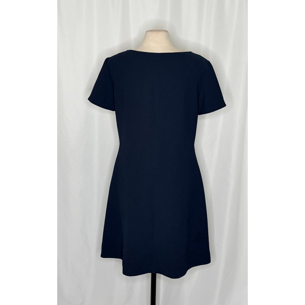 MM LAFLEUR The Eliza Dress Staccato Galaxy Blue Navy Short Sleeves Retro Medium