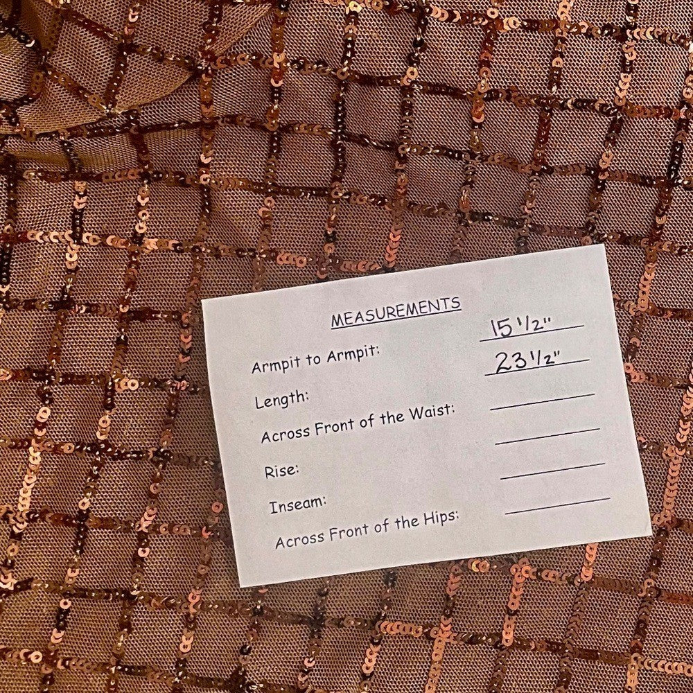 NWT!! Anthropologie PILCRO Turtleneck Sequin Top Shirt Bronze Party Glam X-Small
