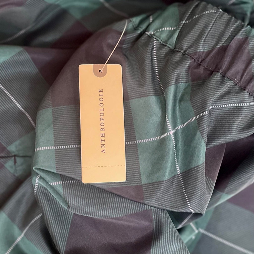 NWT!! Anthropologie MAEVE Taffeta Printed Cropped Wide-Leg Pants Academia Small