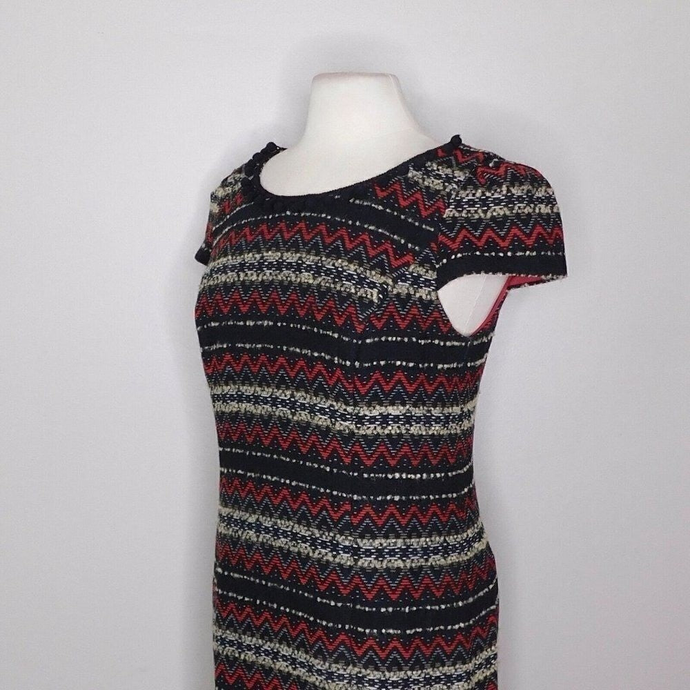 Anthropologie VANESSA VIRGINIA Jinete Blanket Fringe Tunic Shift Dress Poms 10