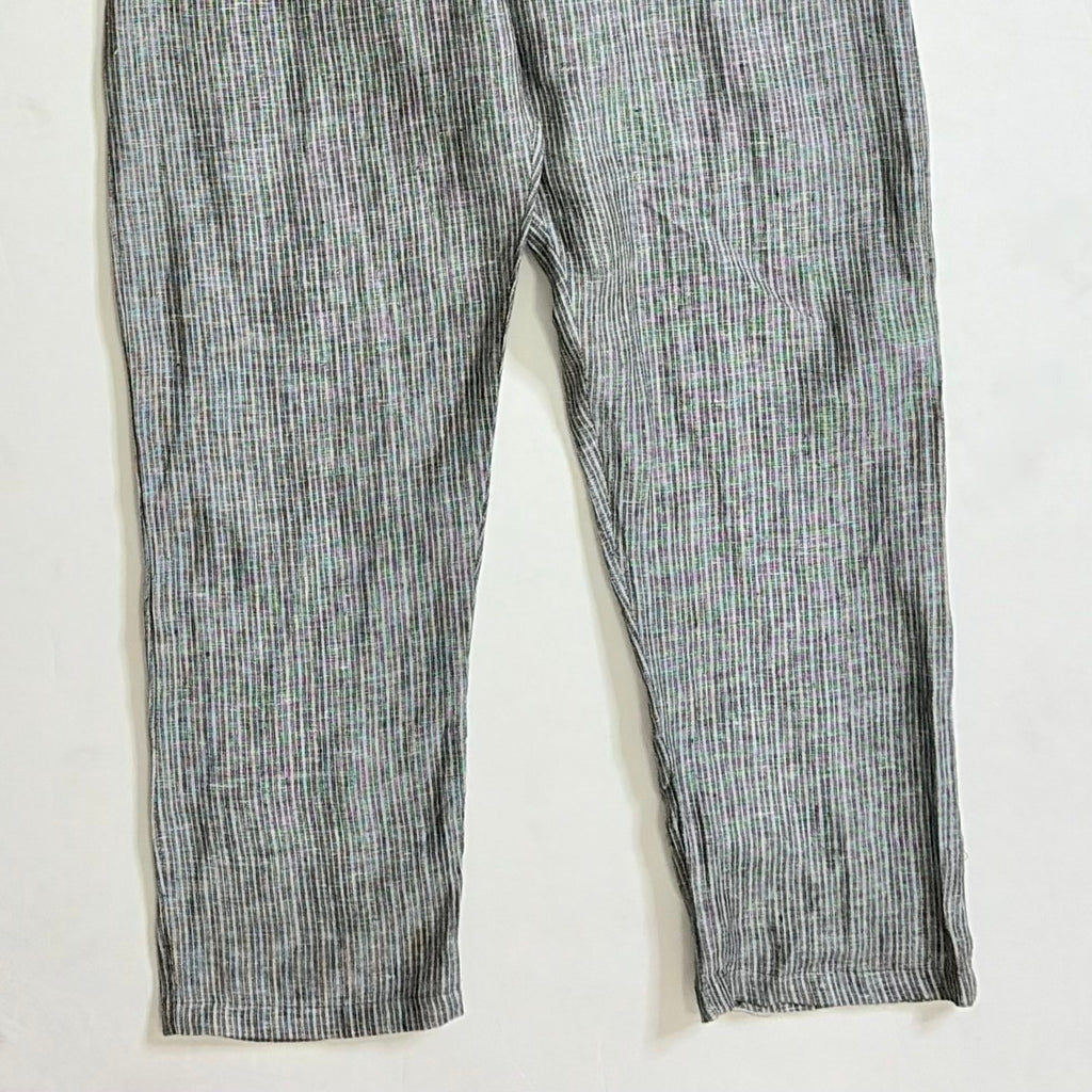CLEOBELLA Nysa Striped Jumpsuit Tapered Legs Green Utility Cotton Preppy Small