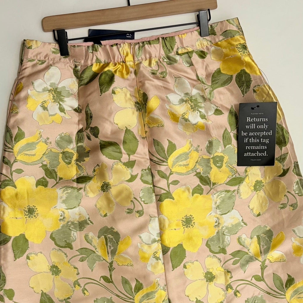NWT! Tuckernuck POMANDER PLACE Floral Lotus Jacquard Adalyn Midi Skirt X-Large