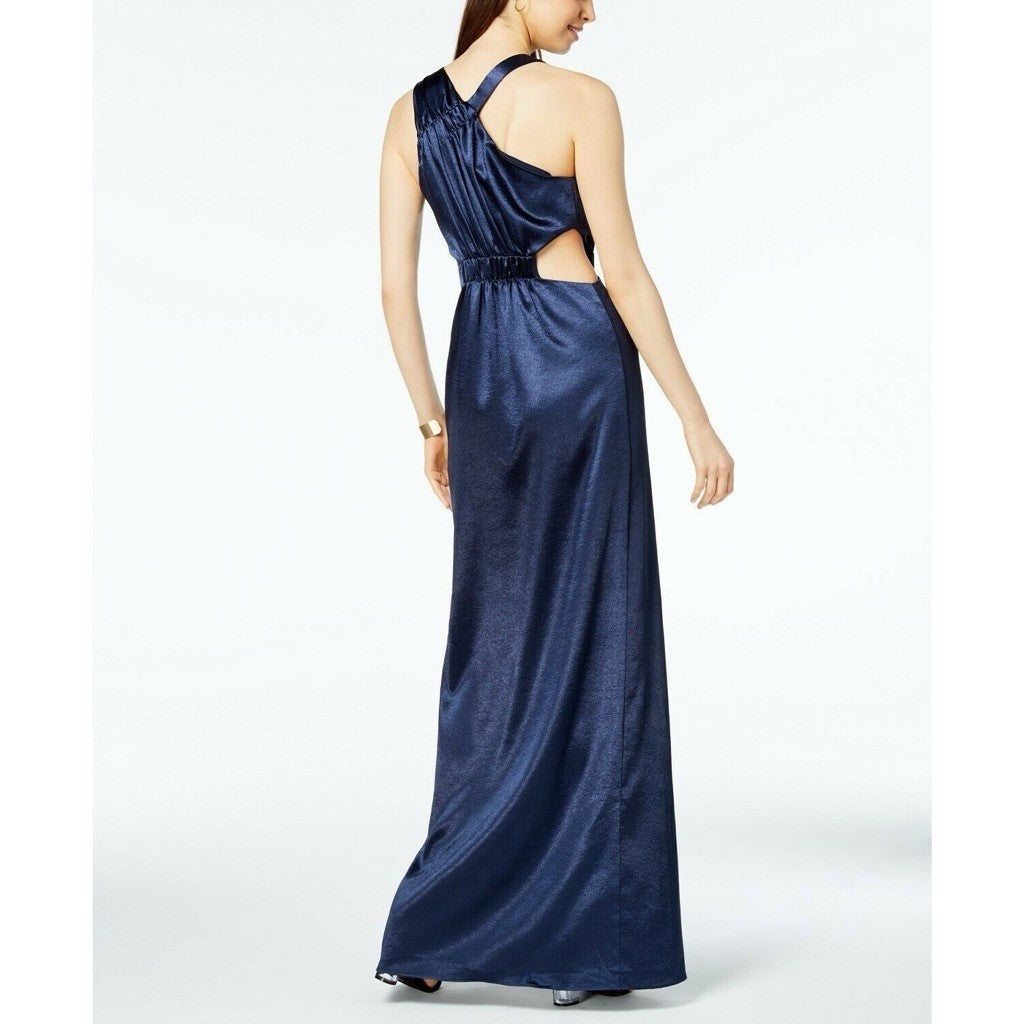 NWT!! AVEC LES FILLES Blue Maxi Dress Cutouts Asymmetrical Party Cocktails 8
